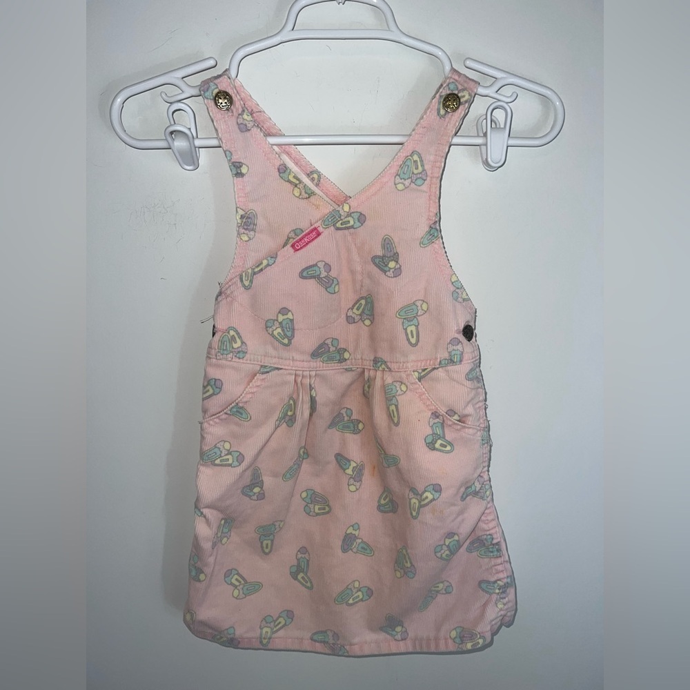 Vintage Oshkosh Corduroy Pink Overalls Dress size 5